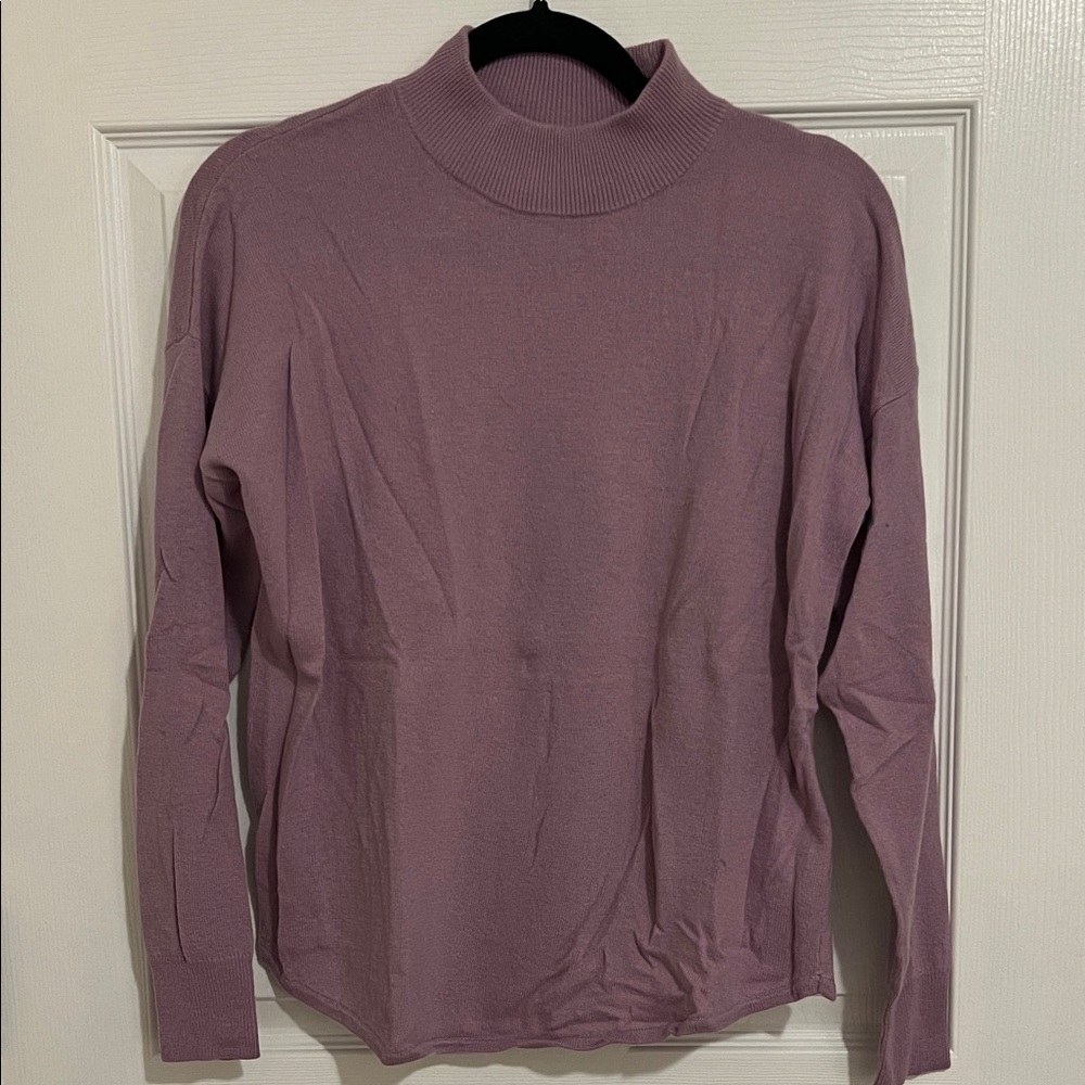 Madewell purple mockneck sweater XS